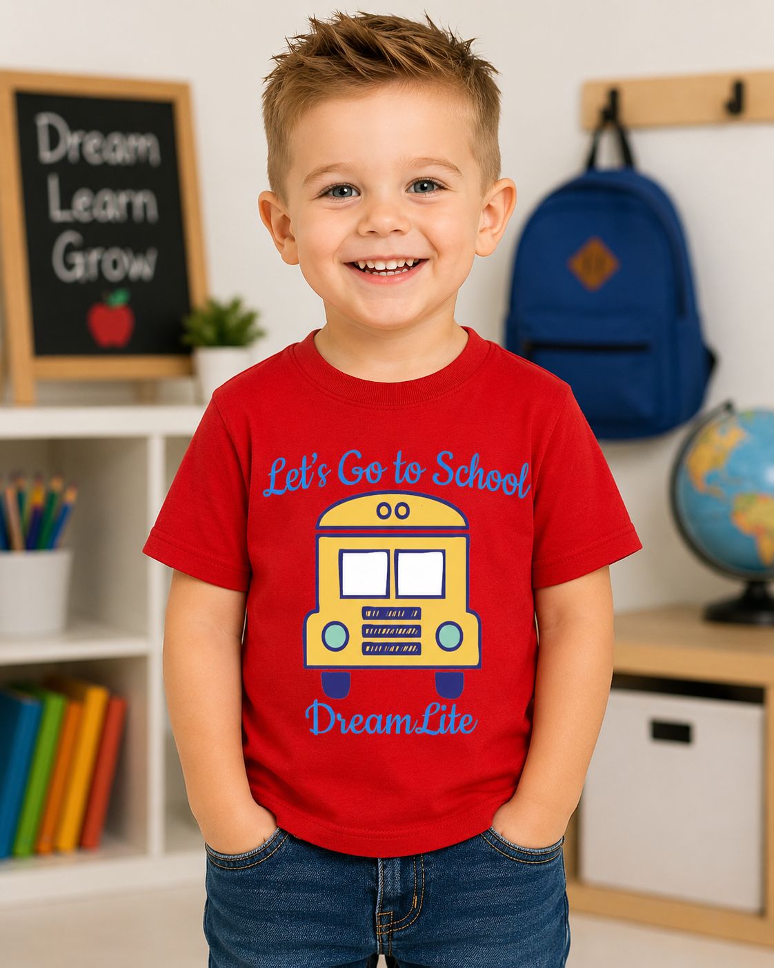 DreamLite "Let's Go to School" -Tee