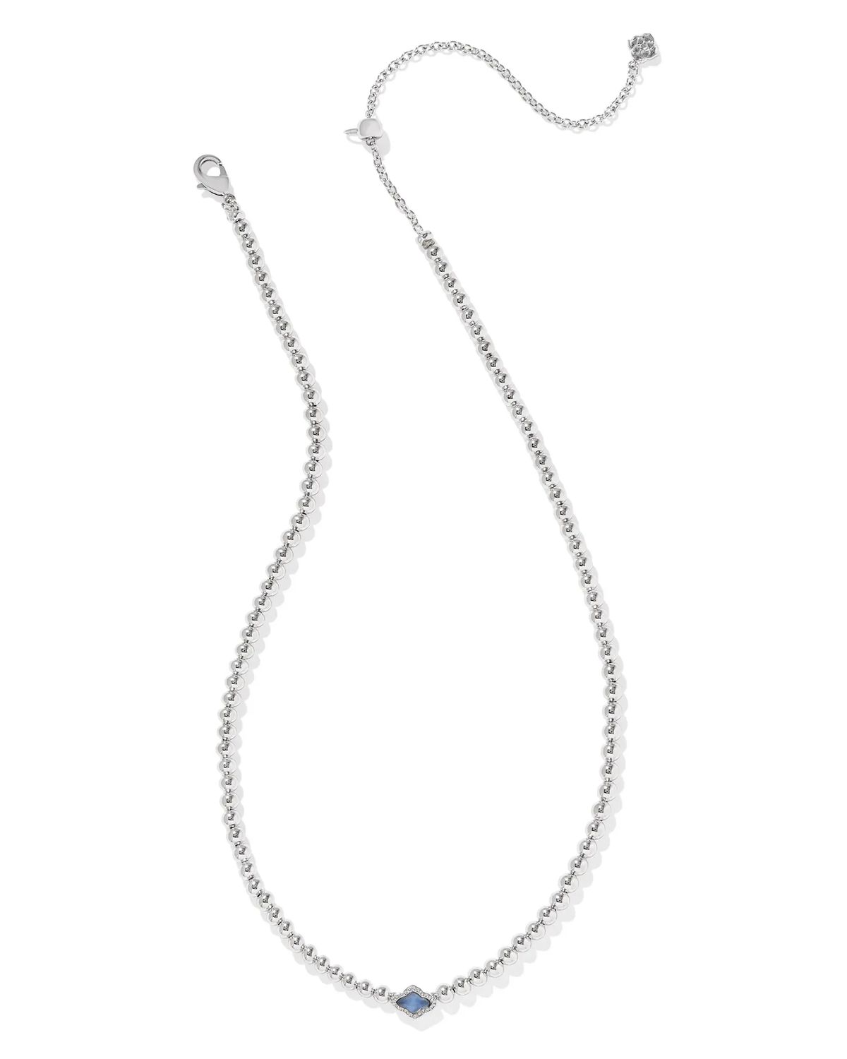 Abbie Silver Beaded Necklace