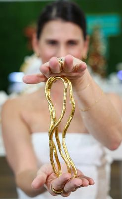 Collar multiusos chapado en oro con diseño de serpiente de joyería de moda