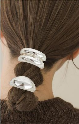 Colas para Cabello de Metal Plateado (Unidad)
