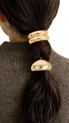 Colas para Cabello de Metal Dorado (Unidad)