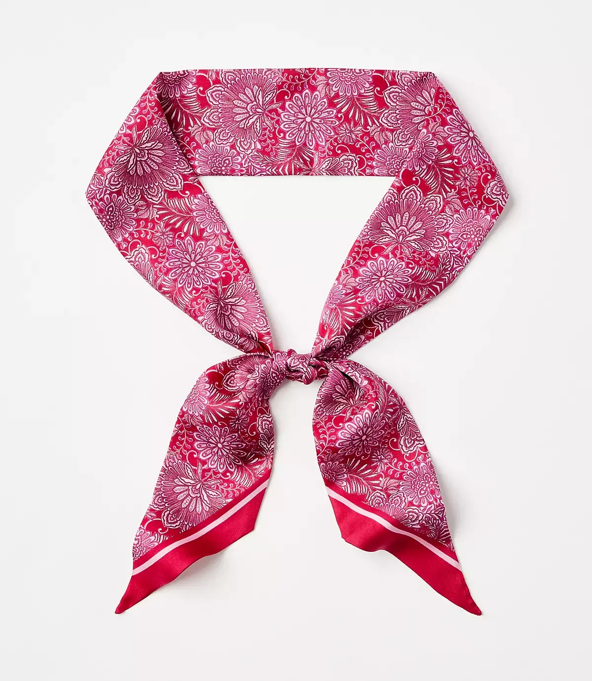 Pañuelo Delgado 100% Seda - Plum( Rojo Ciruela)