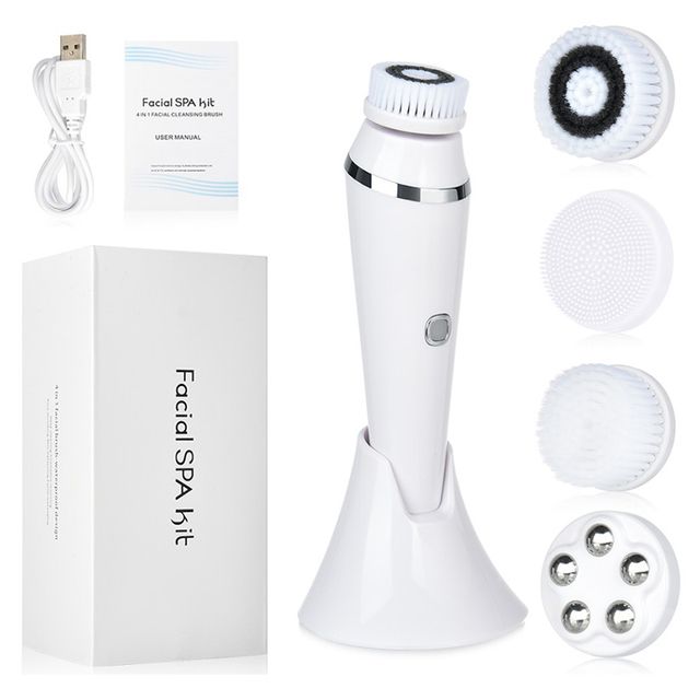 Electric Facial Brush Face Skin Cleansing USB Rechargeable Massager
