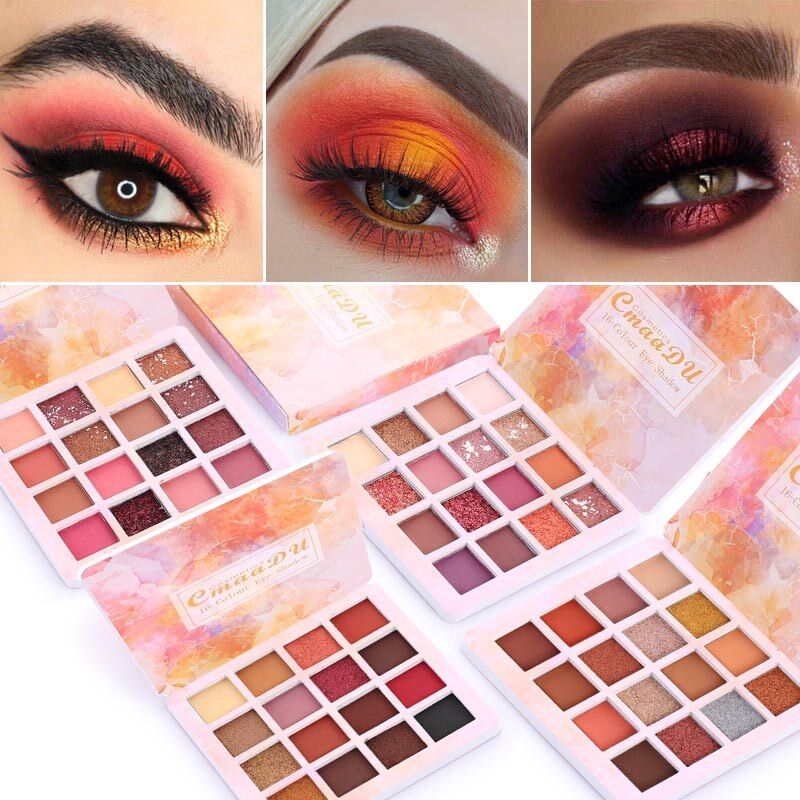 16 Colors Shinny Eyeshadow Palette Makeup Matte