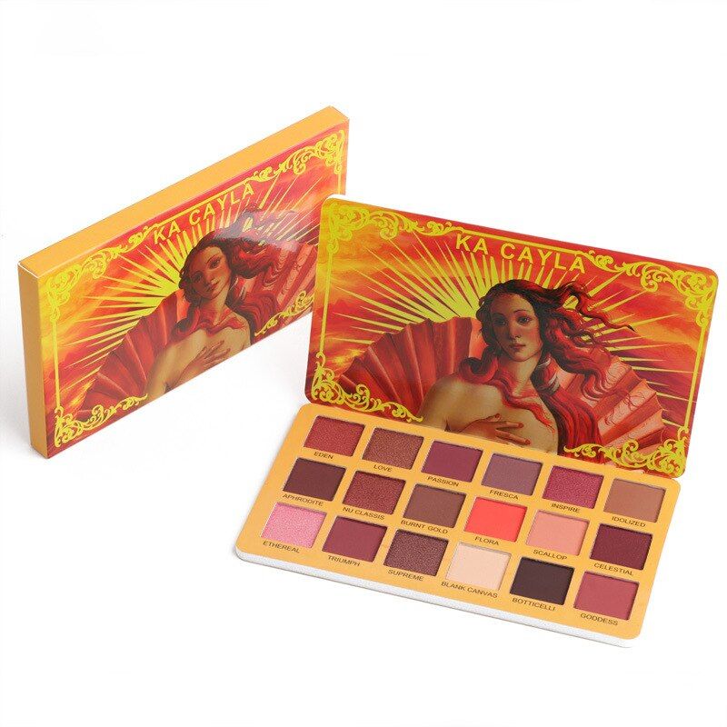 18 Color EVA Eyeshadow Pallete Matte Shimmer Palette Cosmetics