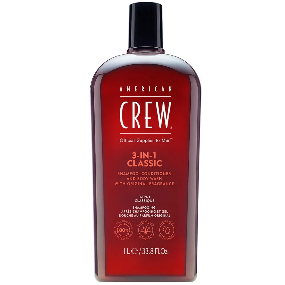 American Crew Official Supplier To Men 3-In-1 Shampoo conditioner and body wash 1000ml (669316058510)