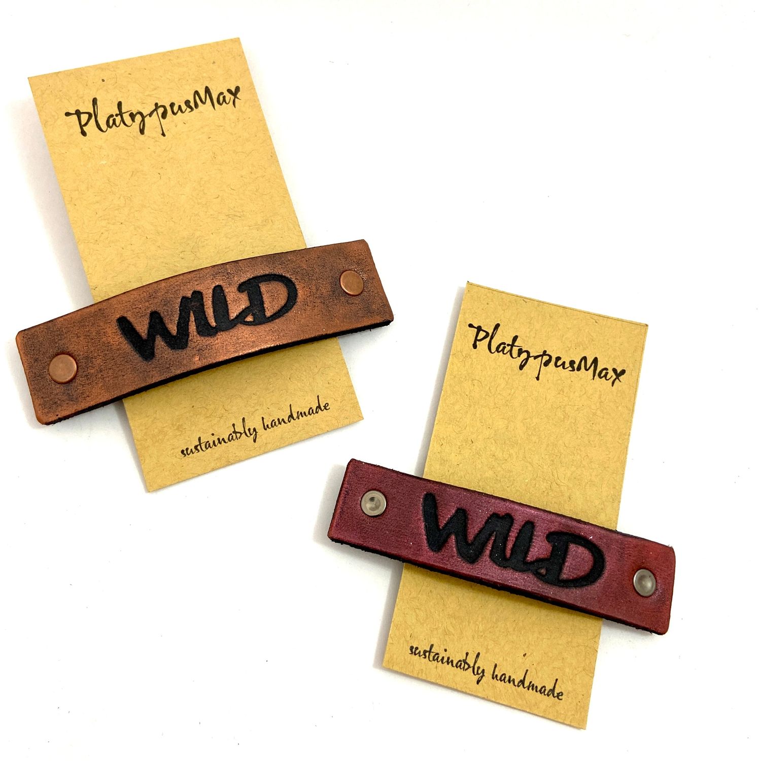 WILD One Word Caption / Message Hair Clip Barrette