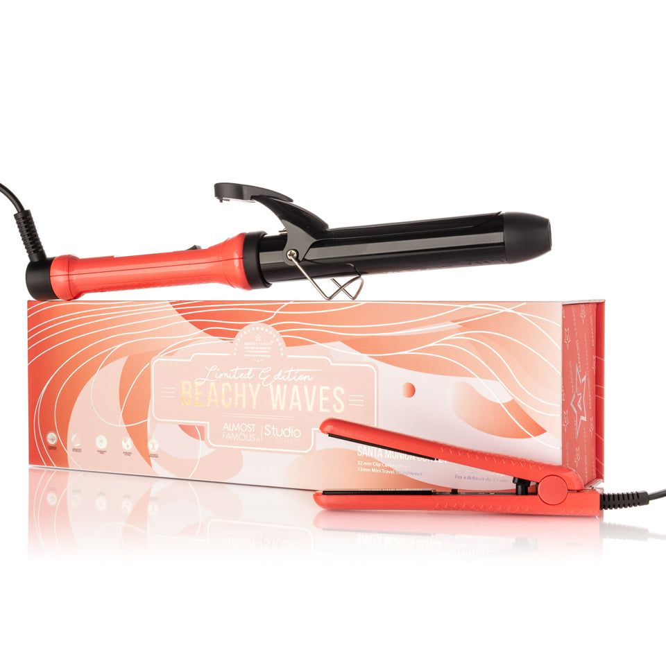 &quot;Beach Wave Babe&quot; 2-Piece Set with Curling Wand &amp; Mini ToGo