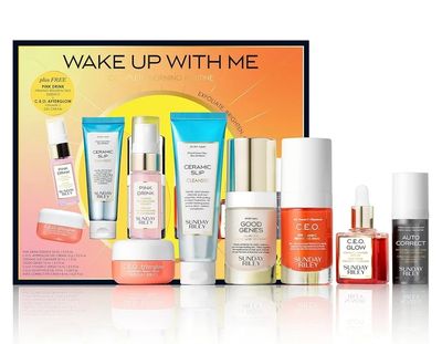 Sunday Riley Wake Up With Me Complete Brightening Morning Skincare Set