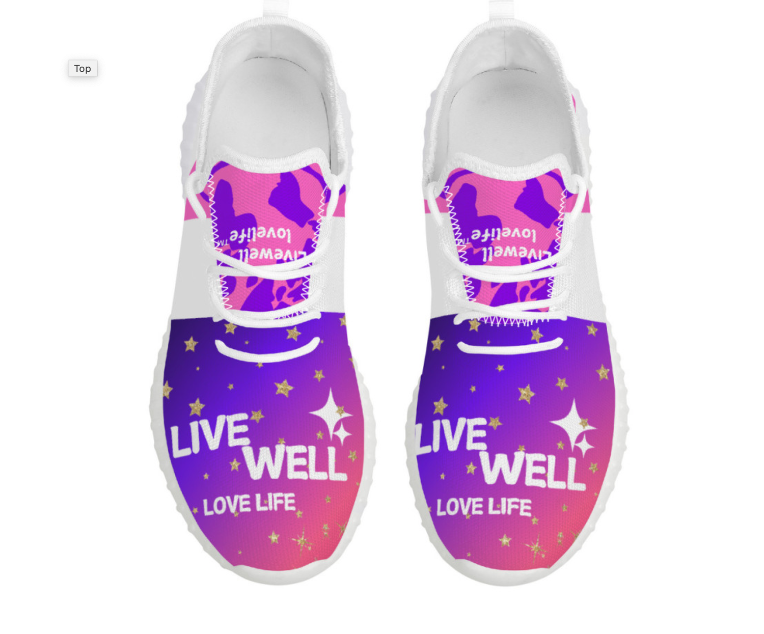 live well love life tennis shoe sneakers
