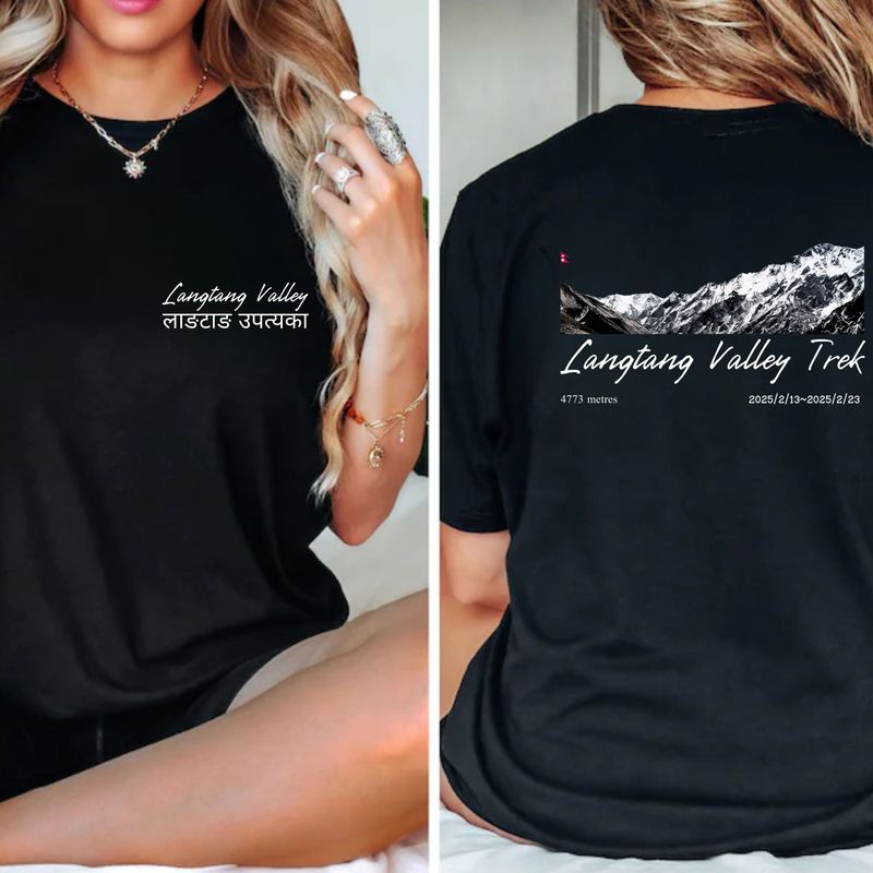Langtang Valley Range Unisex Sports t-shirt