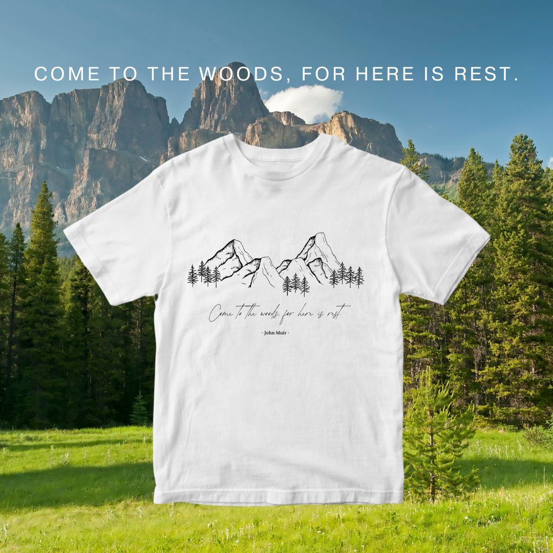 Come to the woods, for here is rest Unisex t-shirt
