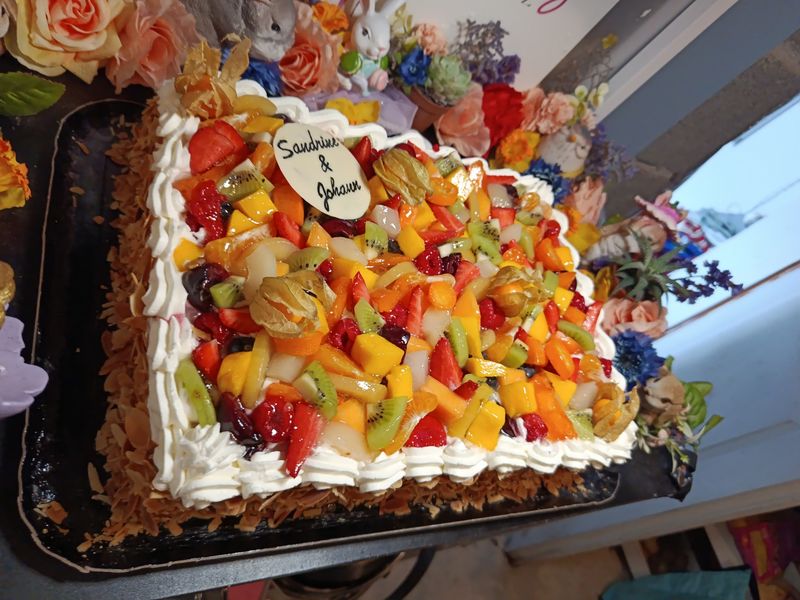 Génoise fruits