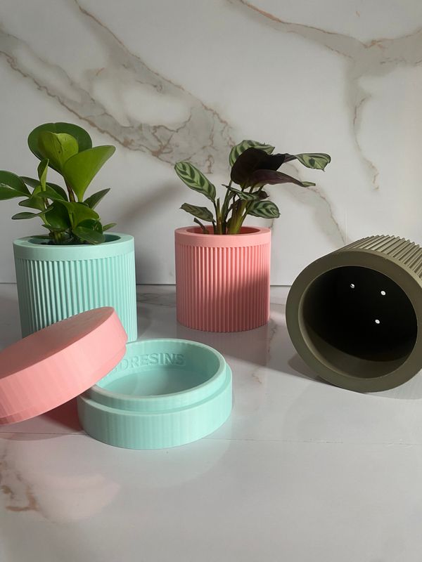 Indoor Planter &amp; Drip Tray  Fleur Planter