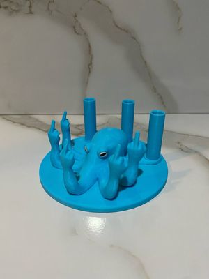 Middle Finger Octopus Pen Holder Desk Decor