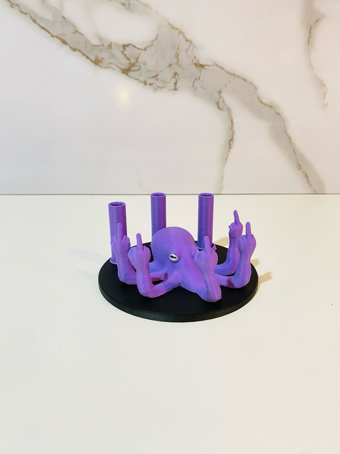 Middle Finger Octopus Pen Holder Desk Decor