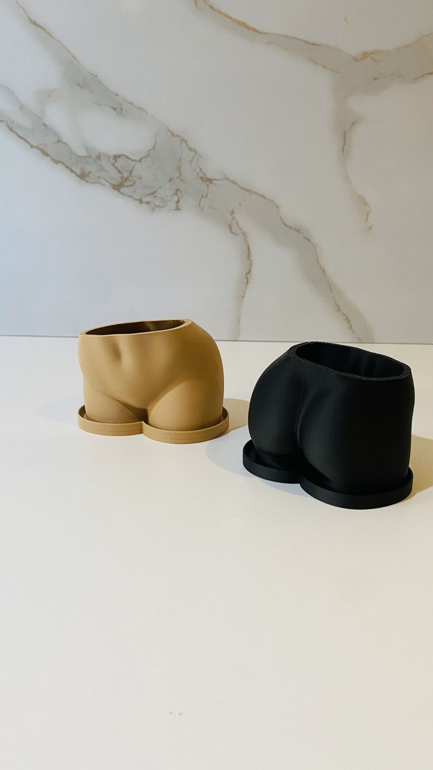 Nude Bum Indoor Planter Pot &amp; Drip Tray