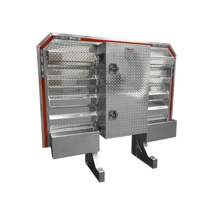 Chain Rack  With tool box behind 68&quot;H×80&quot;W