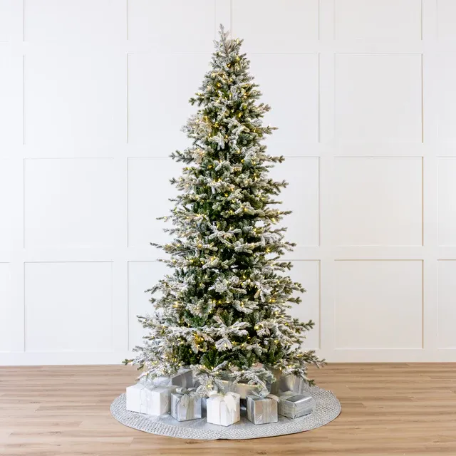Vail Snow Pine Slim Tree Pre-Lit Warm White LED Lights