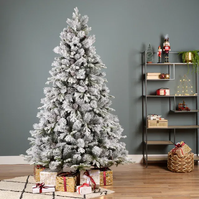 Snowy Lausanne Fir Tree Pre-Lit Warm White LED Lights