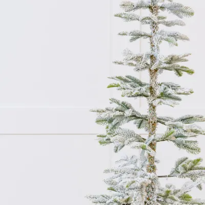 Alpine Fir Snowy Tree Pre-Lit Warm White Micro LED Lights