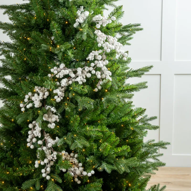 4 FT White Berry Garland