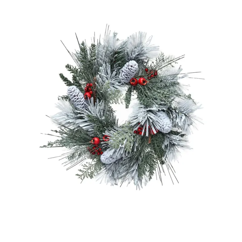Frost Pinecone Berry Wreath