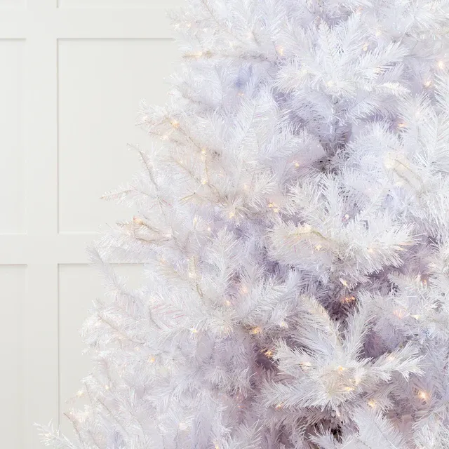 White Aspen Fir Tree Pre-Lit Incandescent White Lights
