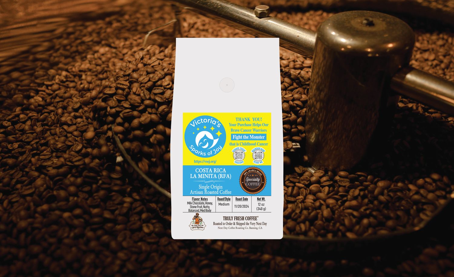 Costa Rica, La Minita Estate (RFA Certified), Single Origin Arabica Coffee 12 oz Bag