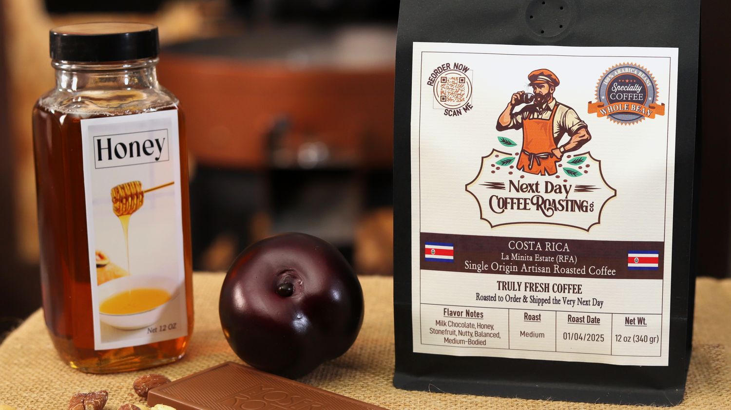 Costa Rica, La Minita Estate (RFA Certified), Single Origin Arabica Coffee 12 oz Bag