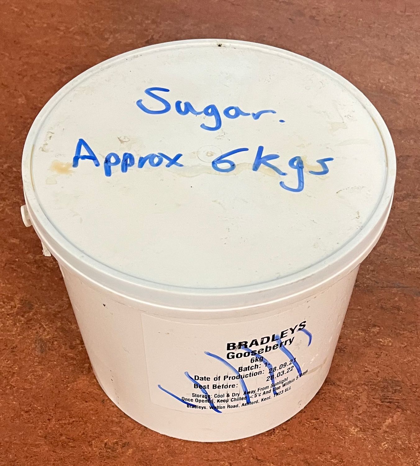 6kg Tub of Sugar - CBK Members only, pick-up only June 2025