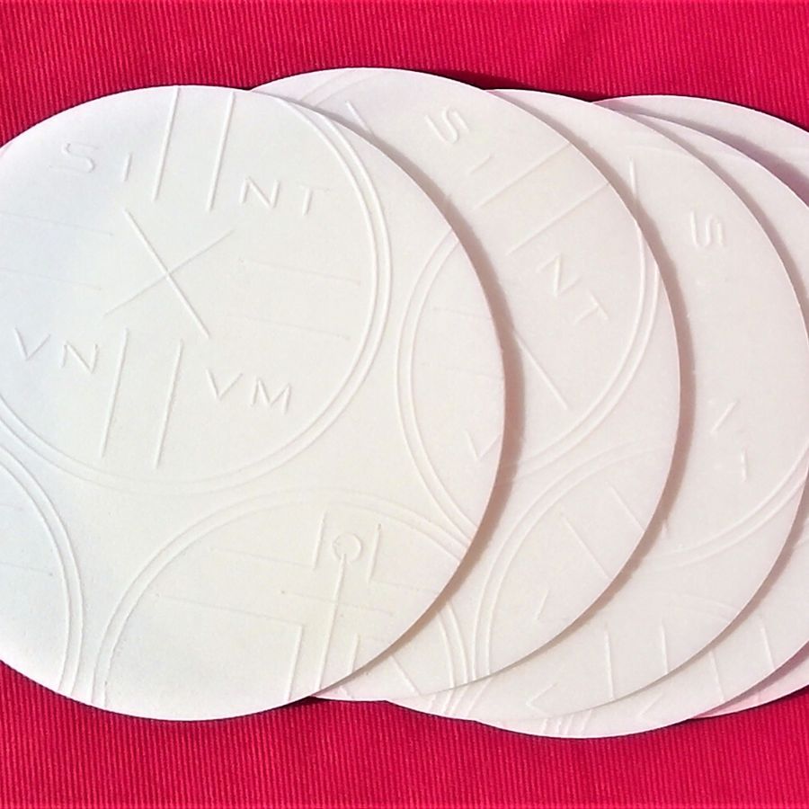 5 Grands (15cm) pains blancs avec relief