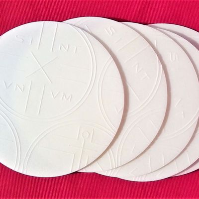 5 Grands (15cm) pains blancs avec relief