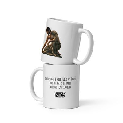 Taza Simón Pedro &quot;Sobre esta piedra edificaré mi Iglesia&quot;