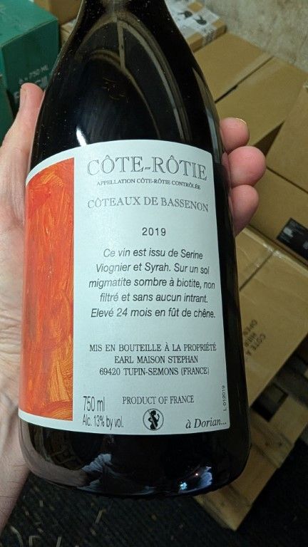 Cote Rotie 2019, Coteaux De Bassenon, Maison Stephan
