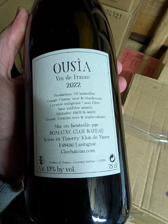 Ousia 2022, Clos Bateau - Lantignié