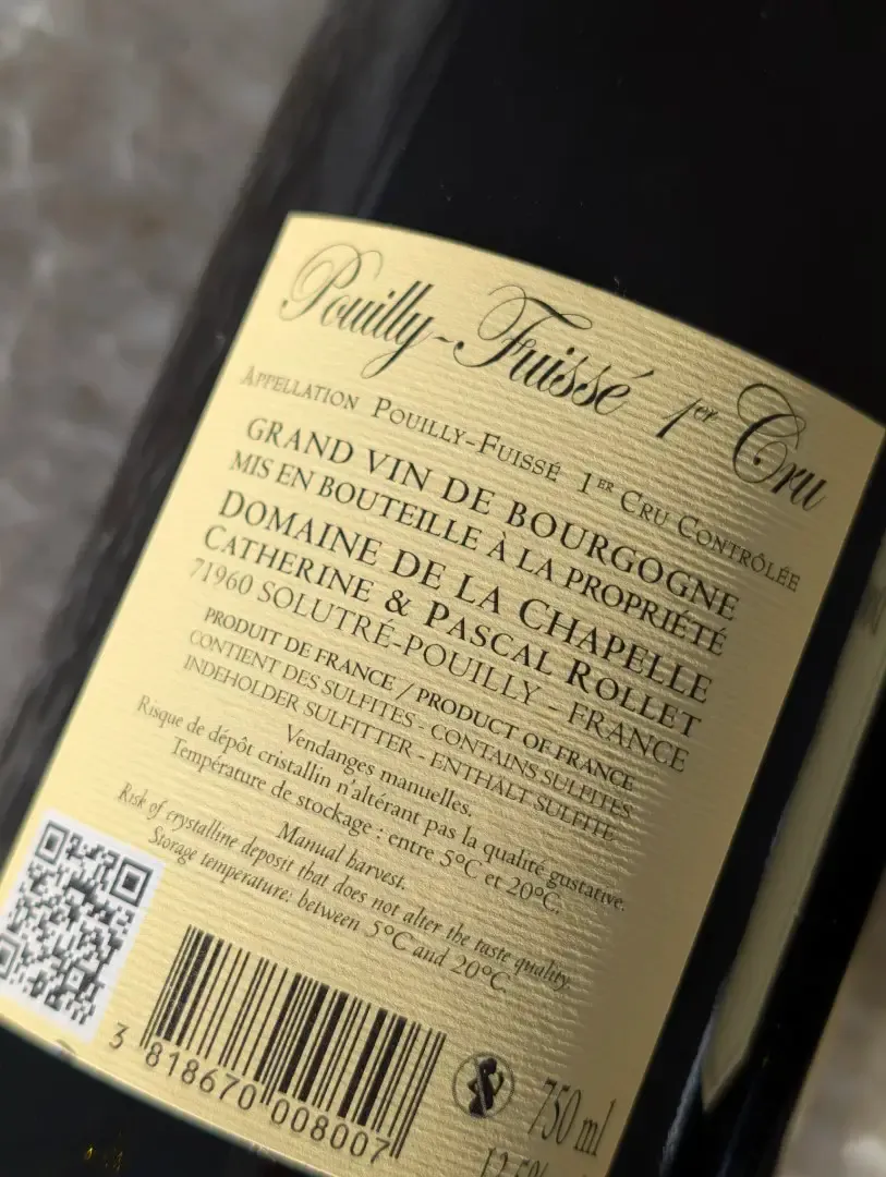 Pouilly-Fuissé 1er Cru 2022, Domaine de la Chapelle
