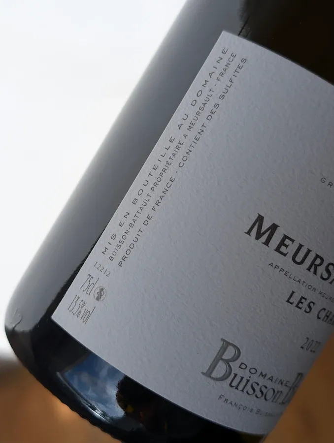 Meursault Charmes 1er cru 2022, Domaine Buisson Battault