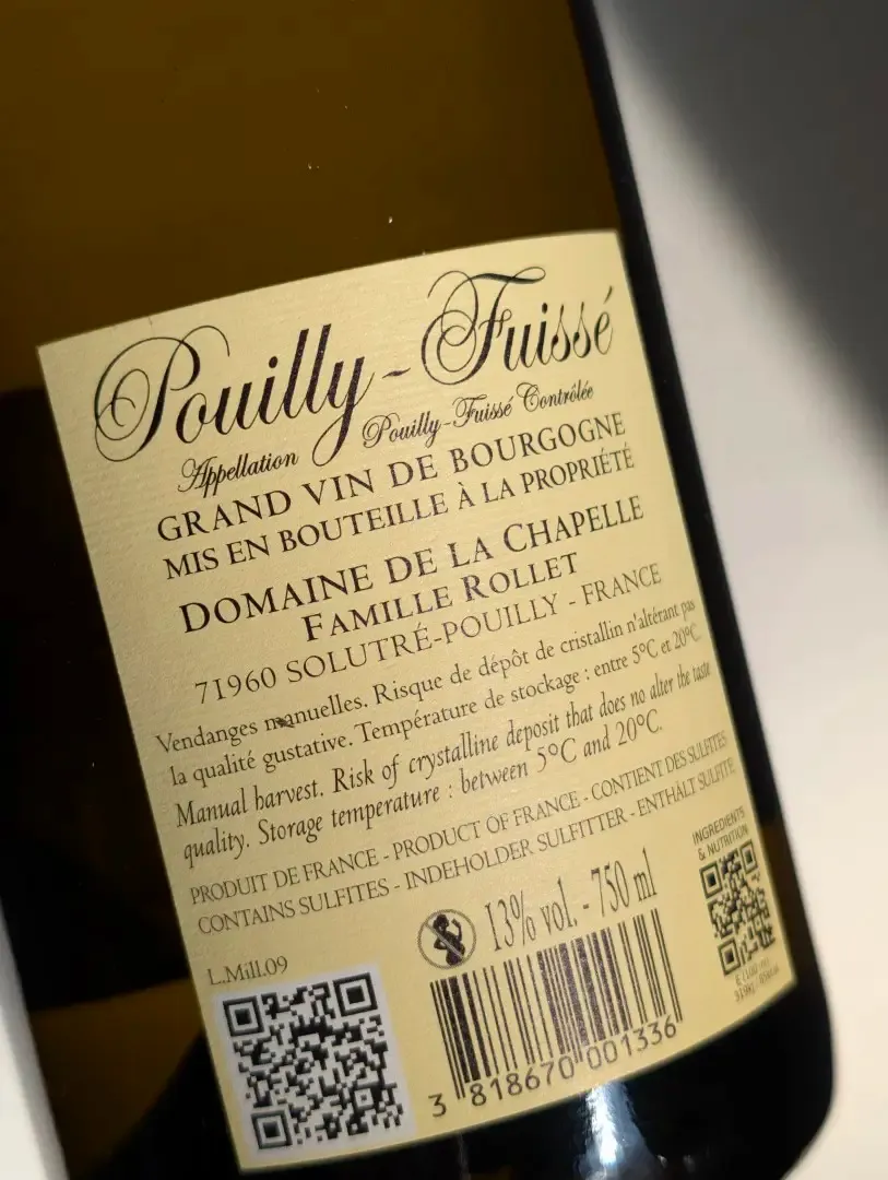 Pouilly-Fuissé, Ax-B 2024,  Domaine de la Chapelle
