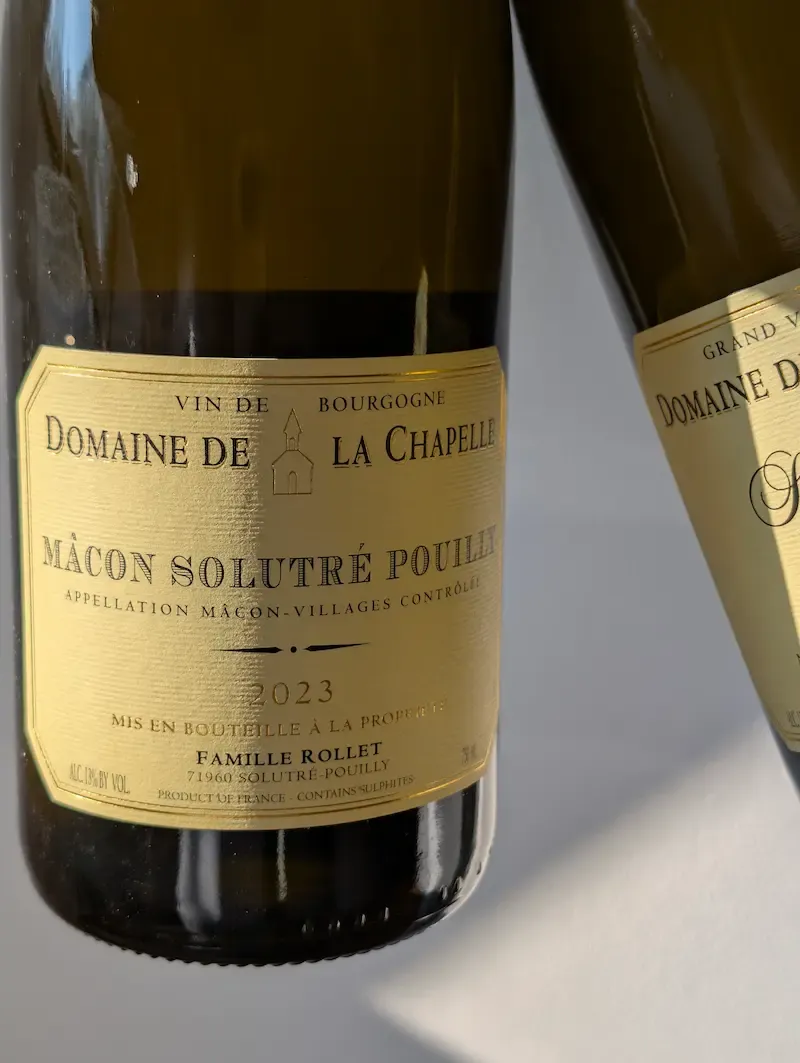 Mâcon-Pouilly Solutré 2023, Domaine de la Chapelle