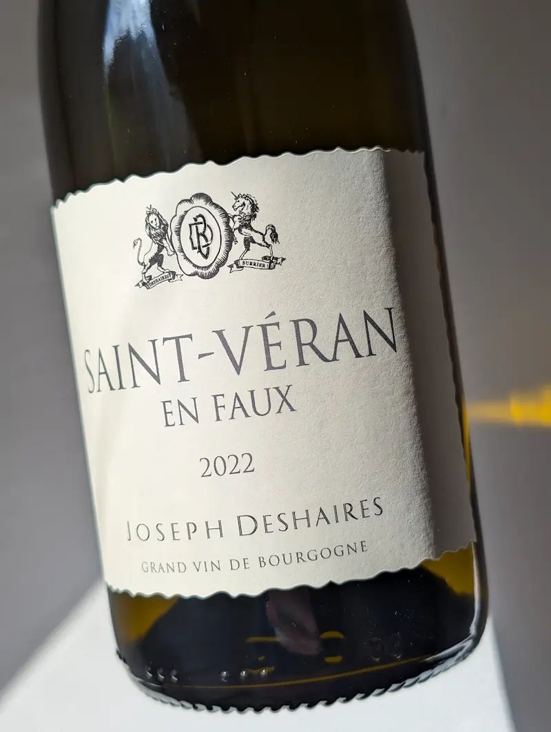 Saint-Véran, en Faux 2022, Joseph Deshaires - Domaine de Beauregard