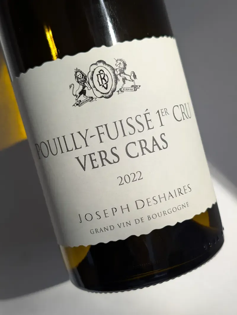 Pouilly-Fuissé 1er, Cru Vers Cras 2022, Joseph Deshaires - Domaine de Beauregard