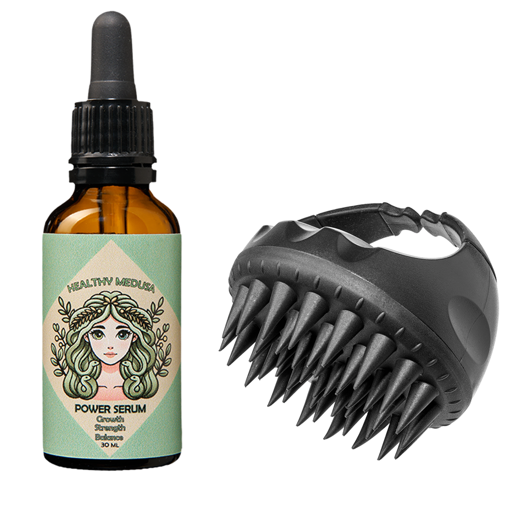 Power Serum Set – Natuurlijke Haargroei Olie + Silicone Hoofdhuid Massageborstel (30 ml) Power Serum Set – Natuurlijke Haargroei Olie + Silicone Hoofdhuid Massageborstel (30 ml)