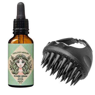 Power Serum Set – Natuurlijke Haargroei Olie + Silicone Hoofdhuid Massageborstel (30 ml) Power Serum Set – Natuurlijke Haargroei Olie + Silicone Hoofdhuid Massageborstel (30 ml)