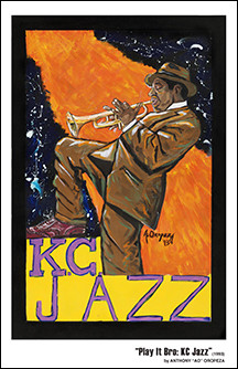 Play It Bro: KC Jazz - By AO - 11x17 Print