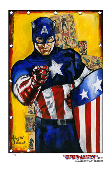 "Captain America" by AO 11x17 Print