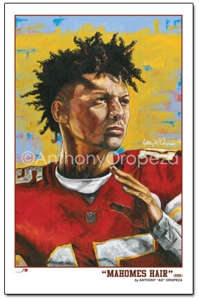 "Mahomes Hair" 24x36 - Limited Edition Print (15)