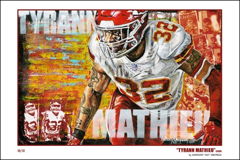 "Tyrann Mathieu" by AO - 11x17