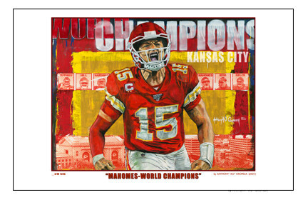"Mahomes - World Champions" 11 x 17 - (not numbered)