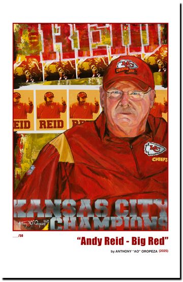NEW: "Big Red" AndyReid" - 11x17, 1st Run (50-numbered)
